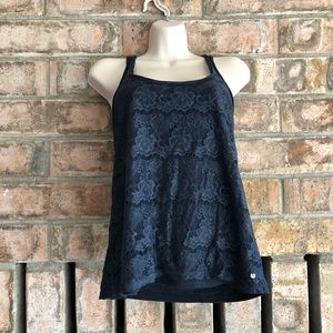 Abercrombie & Fitch Navy Lace Tank
